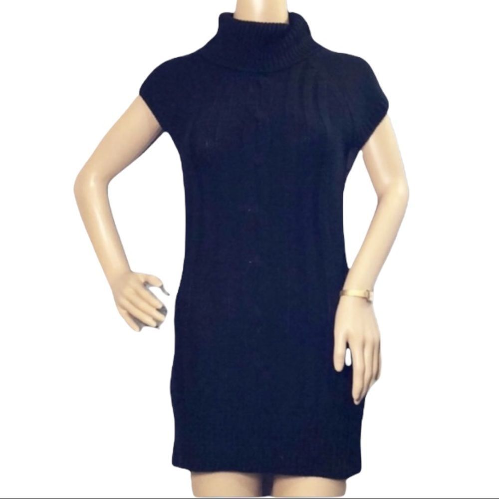 MKM Designs Knit Short Sleeve Sweater Tunic Mini Dress Juniors Large